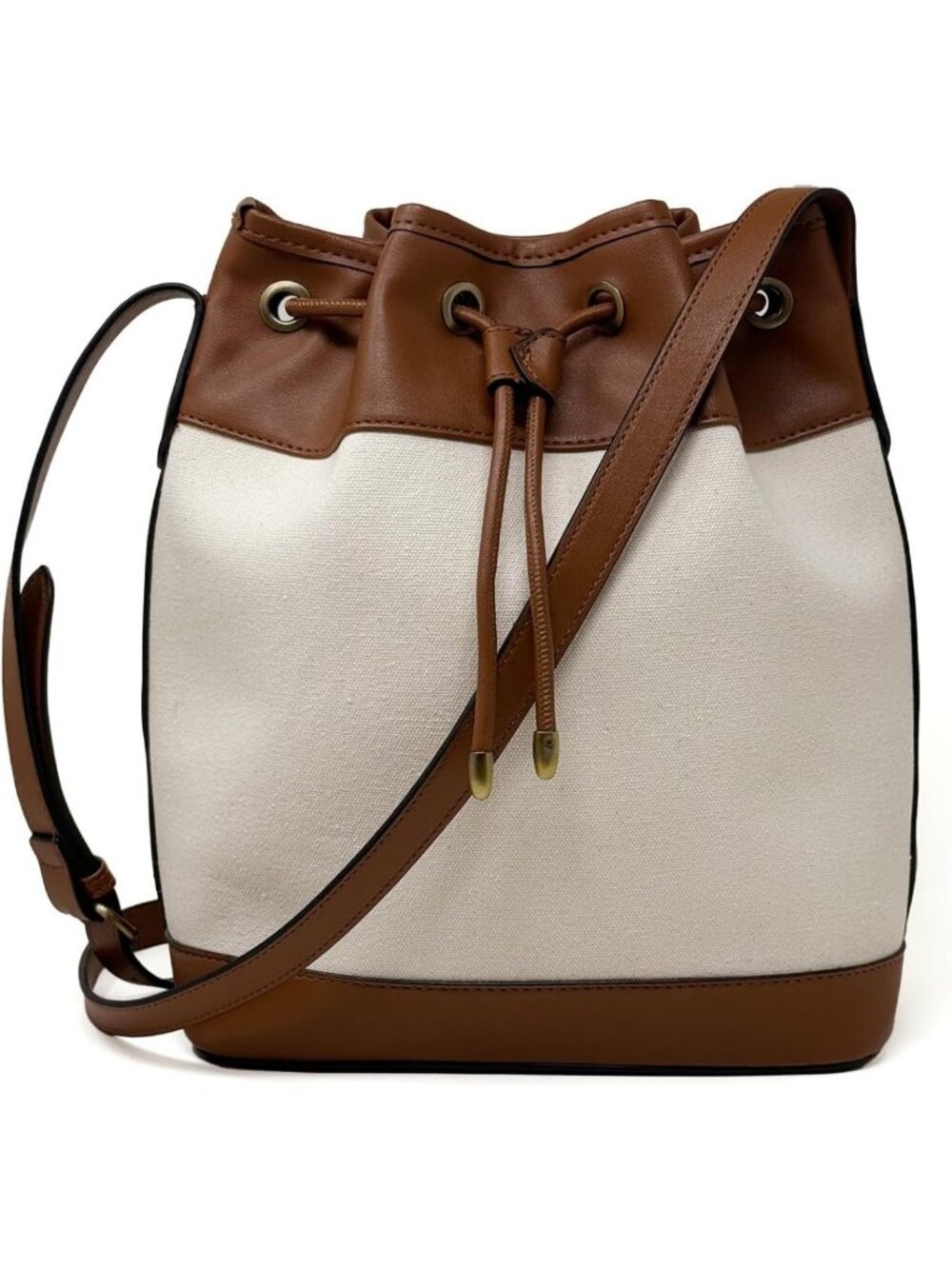 Stylish Leather Bucket Bag & Drawstring Crossbody Purse for Women - Medium Tote